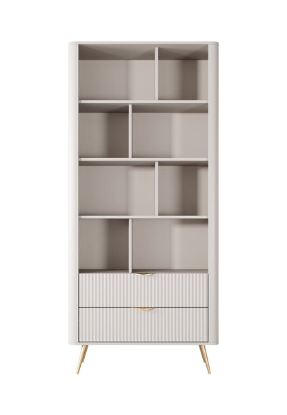 Lask Lante – Bookcase Beige (88.2 × 193.8 × 38 cm)