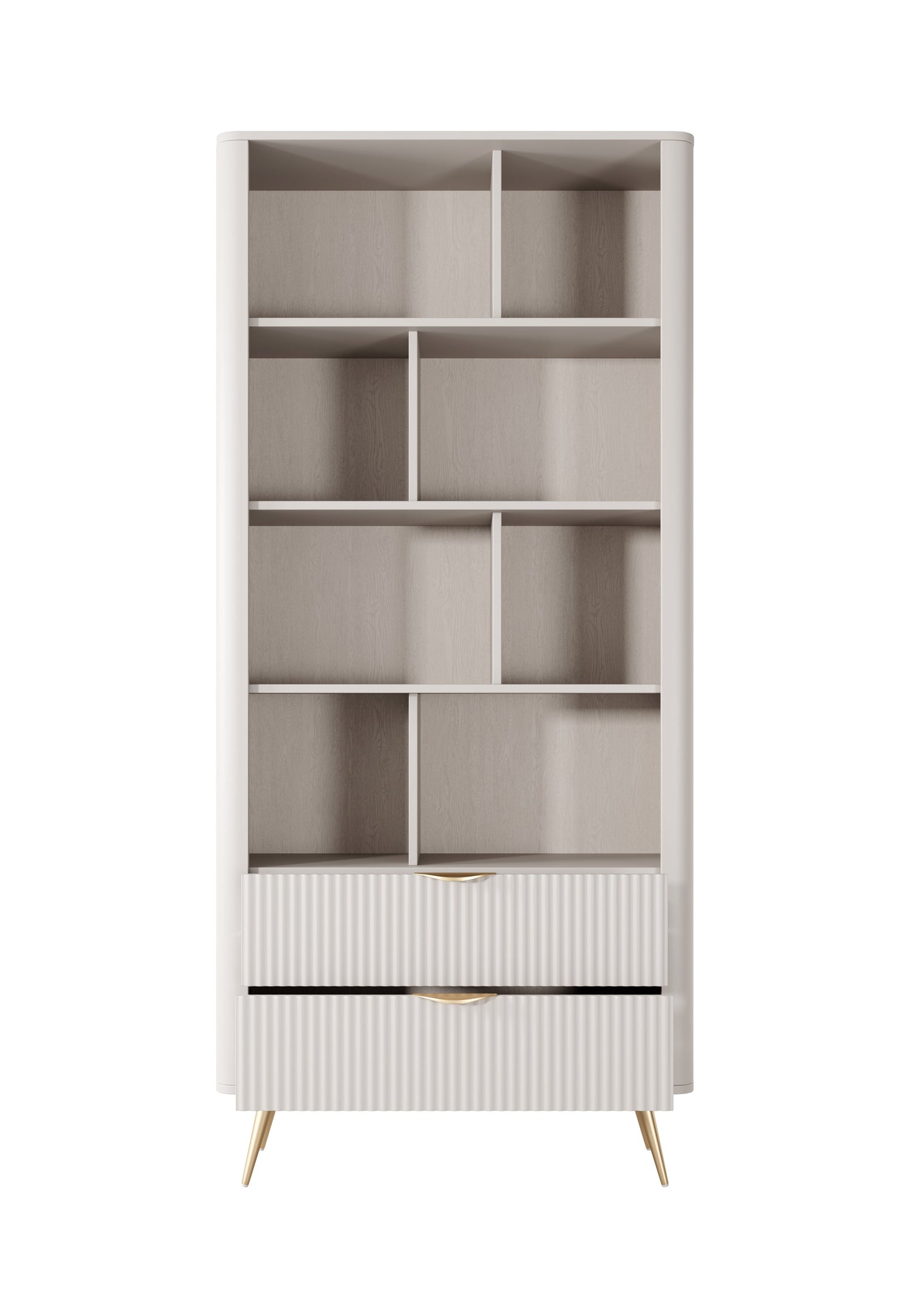 Lask Lante – Bookcase Beige (88.2 × 193.8 × 38 cm)