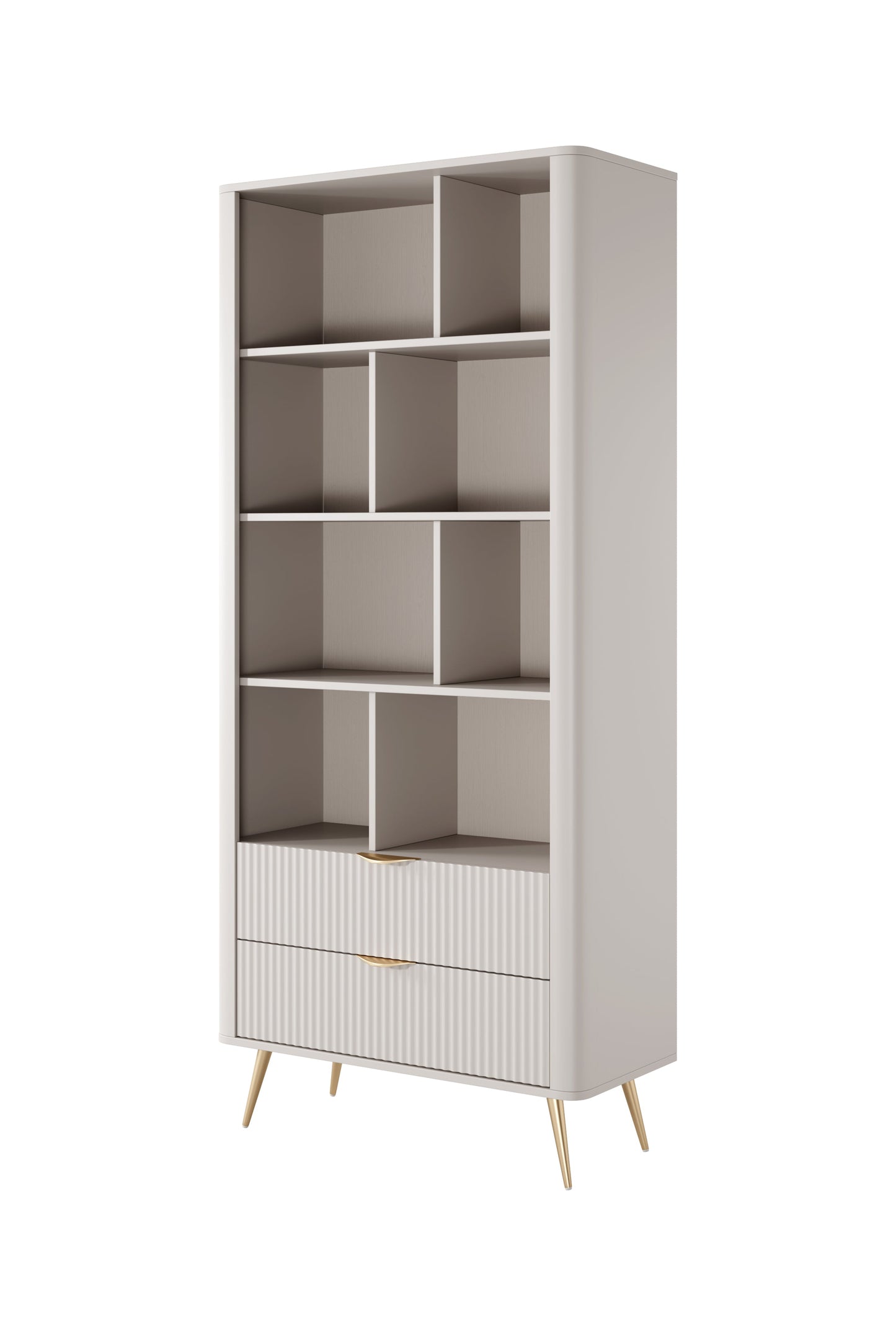 Lask Lante – Bookcase Beige (88.2 × 193.8 × 38 cm)