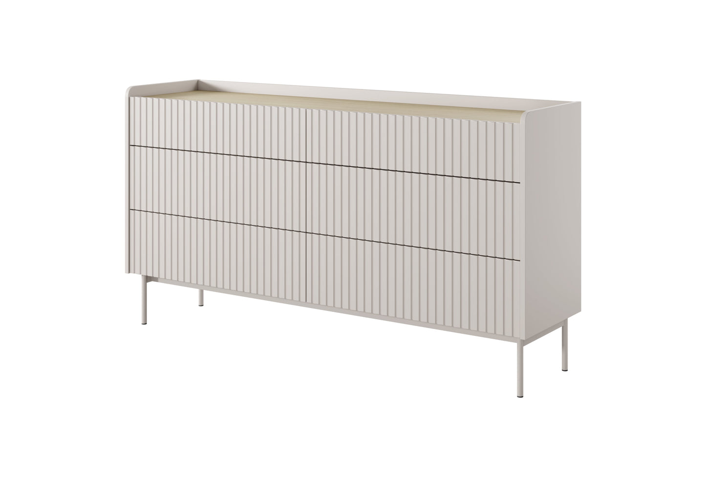 Lask Level – Sideboard 153 cm with 6 Drawers