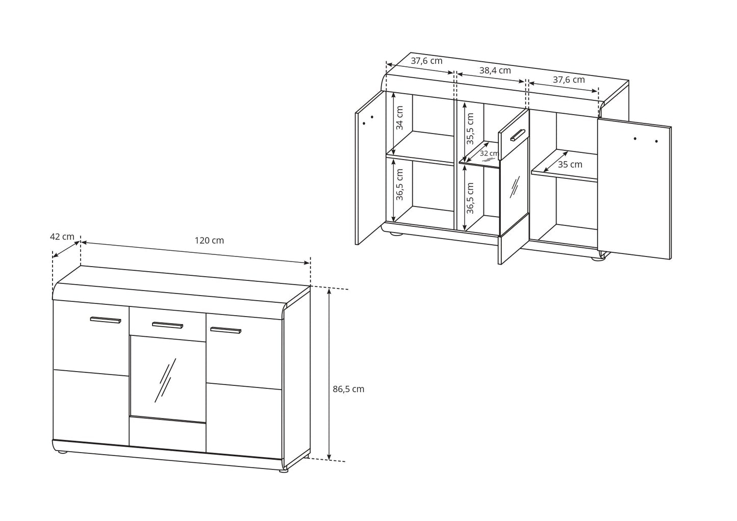 Lask Link – Sideboard 120 cm