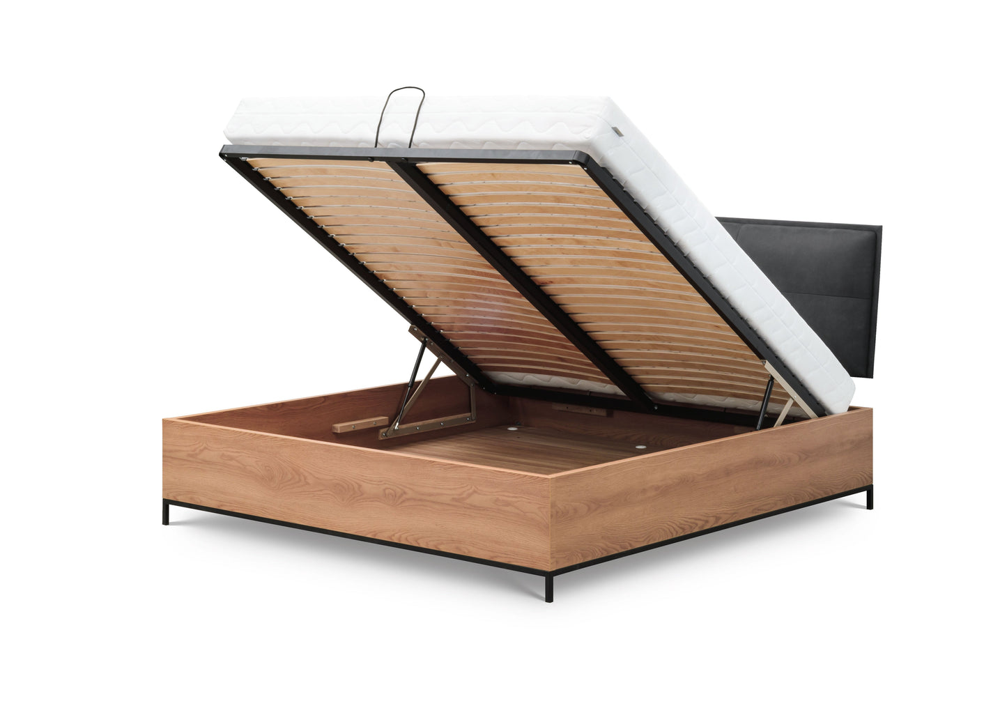 NE Loft Caramel – Bed with Storage 160 x 200 cm