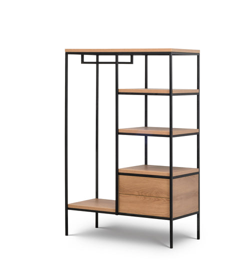 NE Loft Caramel – Shelving Unit with Clothes Rail