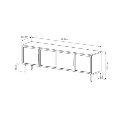 Lask LUMI 4D TV Stand with LED Lighting – Oak Dunin