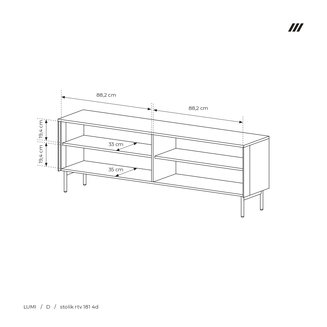 Lask LUMI 4D TV Stand with LED Lighting – Oak Dunin