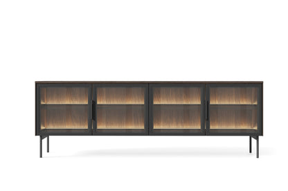 Lask LUMI 4D TV Stand with LED Lighting – Oak Dunin