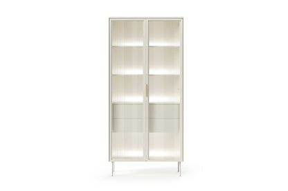 Lask LUMI 2D2S Display Cabinet with LED Lighting – 91.5 x 39.5 cm – Cashmere