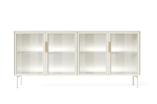 Lask LUMI 4D Sideboard with LED Lighting – 181.3 x 39.5 cm – Cashmere