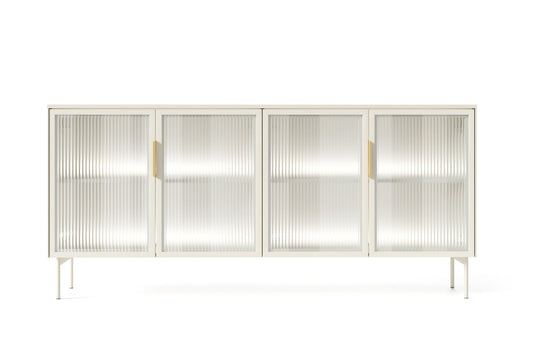 Lask LUMI 4D Sideboard with LED Lighting – 181.3 x 39.5 cm – Cashmere