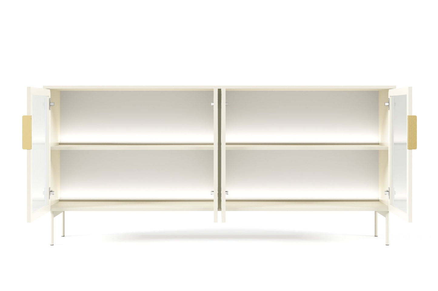 Lask LUMI 4D Sideboard with LED Lighting – 181.3 x 39.5 cm – Cashmere