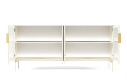 Lask LUMI 4D Sideboard with LED Lighting – 181.3 x 39.5 cm – Cashmere