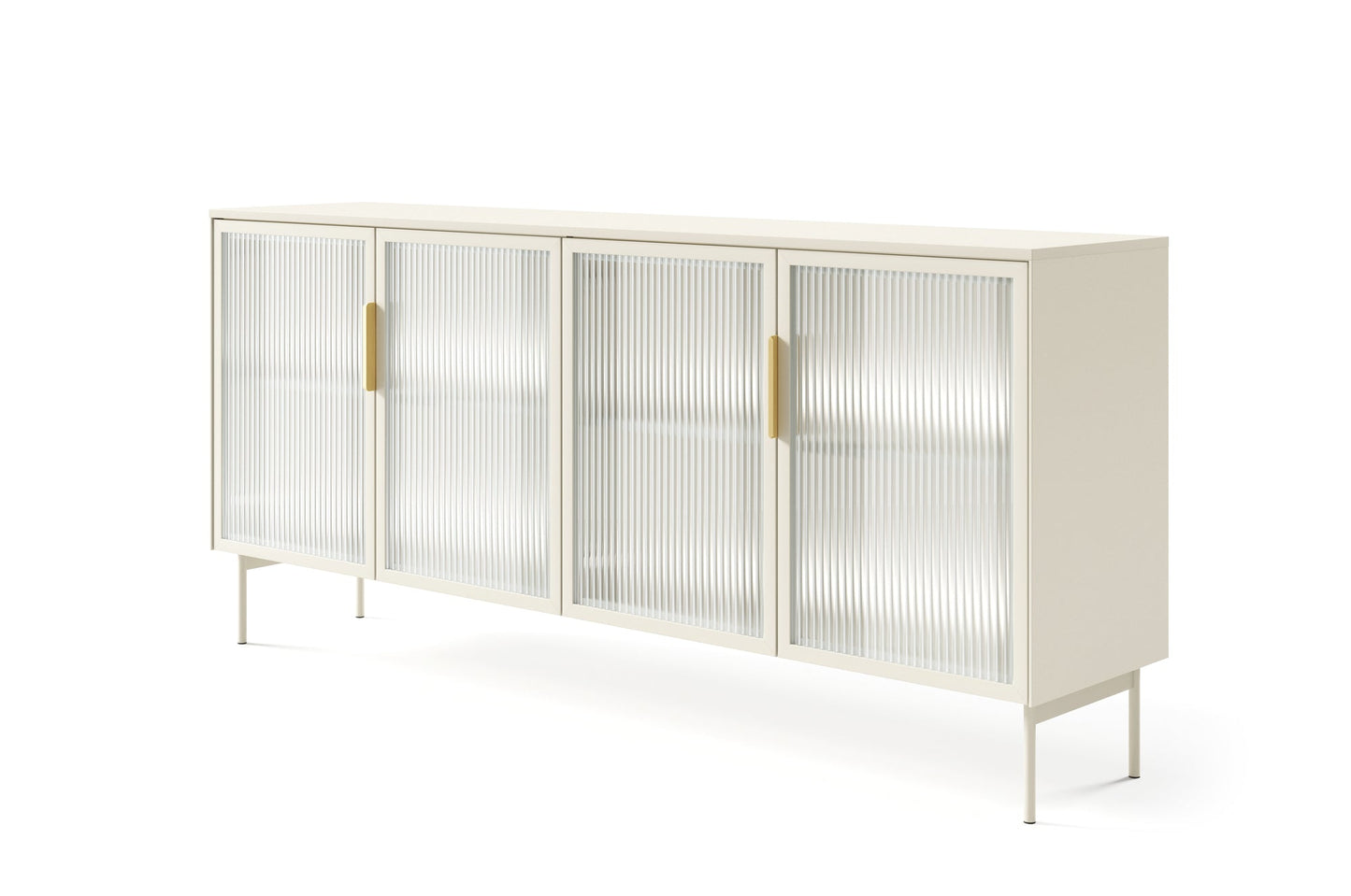 Lask LUMI 4D Sideboard with LED Lighting – 181.3 x 39.5 cm – Cashmere