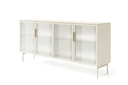 Lask LUMI 4D Sideboard with LED Lighting – 181.3 x 39.5 cm – Cashmere