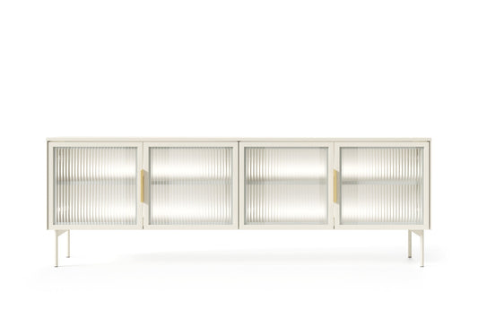 Lask LUMI 4D TV Stand with LED Lighting – 181.3 x 39.5 cm – Cashmere