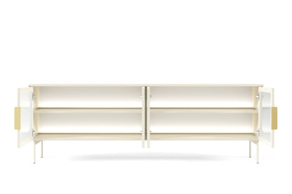 Lask LUMI 4D TV Stand with LED Lighting – 181.3 x 39.5 cm – Cashmere