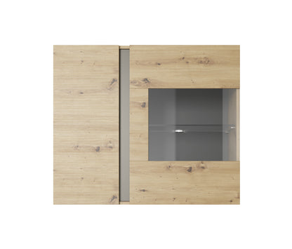 Lask ARCO Wall-Mounted Display Cabinet 96 – 96.5 x 40 x 82.5 cm – Artisan Oak
