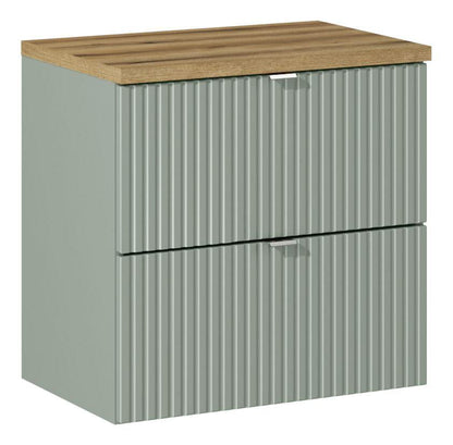 Line Reed Green with 2 Drawers Bathroom Set 60CM UN SET-LRG B OAK