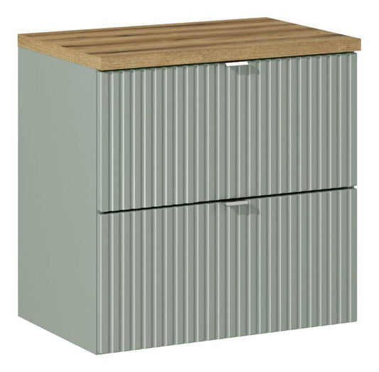 Line Reed Green with 2 Drawers Bathroom Set 60CM UN SET-LRG B OAK