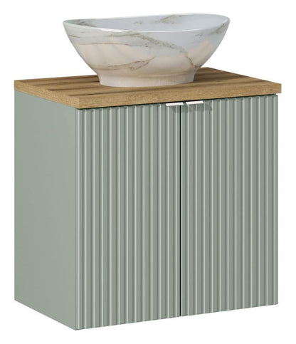 Line Reed Green with 2 Shelves Bathroom Set 60CM UN PATI SET-LRG B OAK