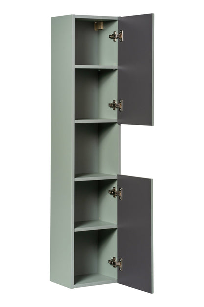 Line Reed Green with High Cabinet Bathroom Set 80CM UN PATI SET-LRG B OAK