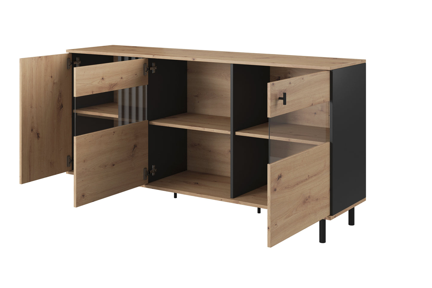 Lask Madis – Sideboard with Glass Front 165 cm