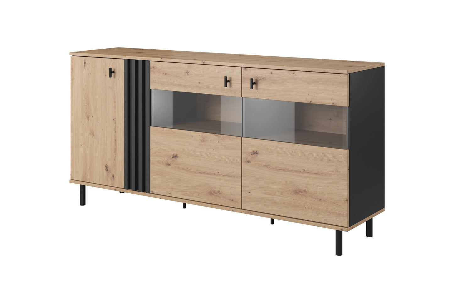 Lask Madis – Sideboard with Glass Front 165 cm
