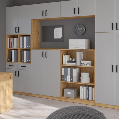 LE Malta 830 2F Sideboard in Light Grey & Artisan Oak