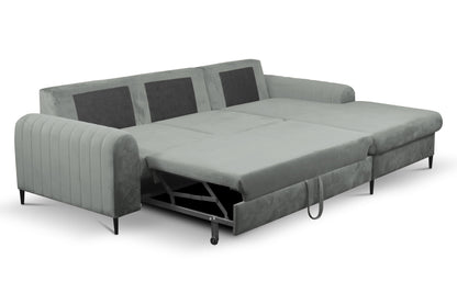 Lask MONACO Corner Sofa Bed – 252 x 90–168 cm – Left or Right Configuration