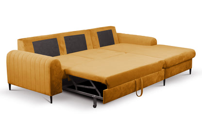 Lask MONACO Corner Sofa Bed – 252 x 90–168 cm – Left or Right Configuration