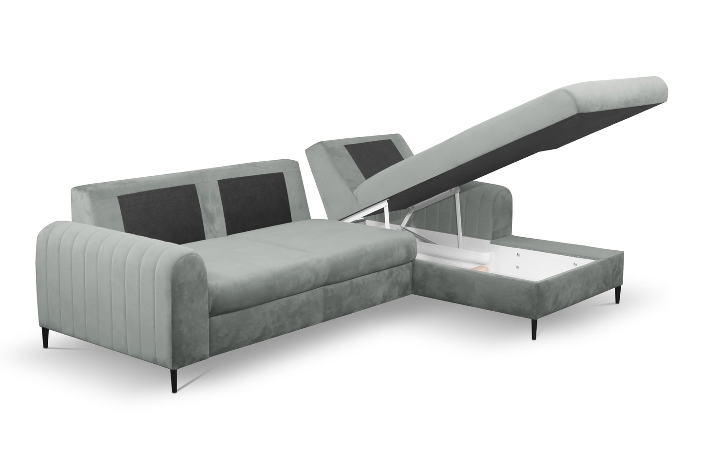Lask MONACO Corner Sofa Bed – 252 x 90–168 cm – Left or Right Configuration