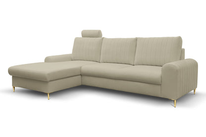 Lask MONACO Corner Sofa Bed – 252 x 90–168 cm – Left or Right Configuration