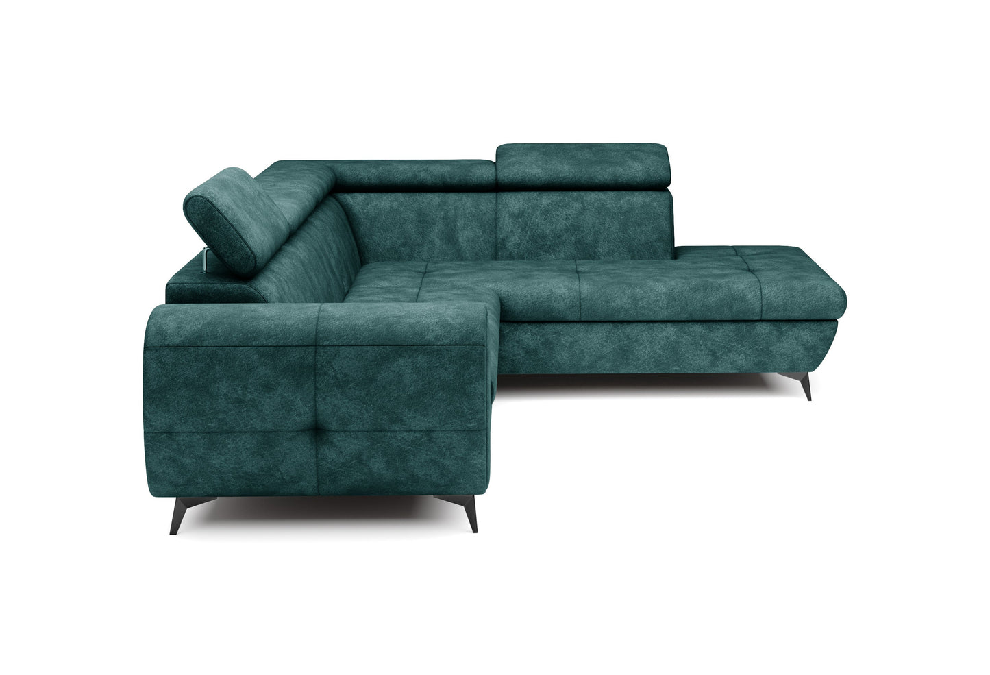 Lask MONA PIK Corner Sofa Bed with Adjustable Headrests – 260 x 217 cm – Left or Right Configuration