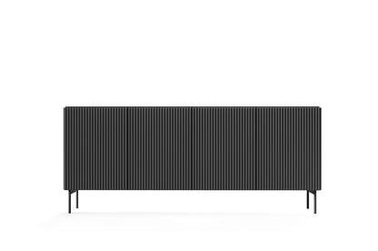 Lask Multi Black – Sideboard 195 cm with 4 Doors (195.2 × 81.2 × 39.8 cm)