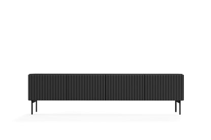 Lask Multi Black – TV Cabinet 195 cm with 4 Doors (195.2 × 51.2 × 39.8 cm)