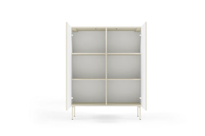 Lask Multi Cashmere – High Sideboard 2 Doors (98.6 × 123 × 39.8 cm)