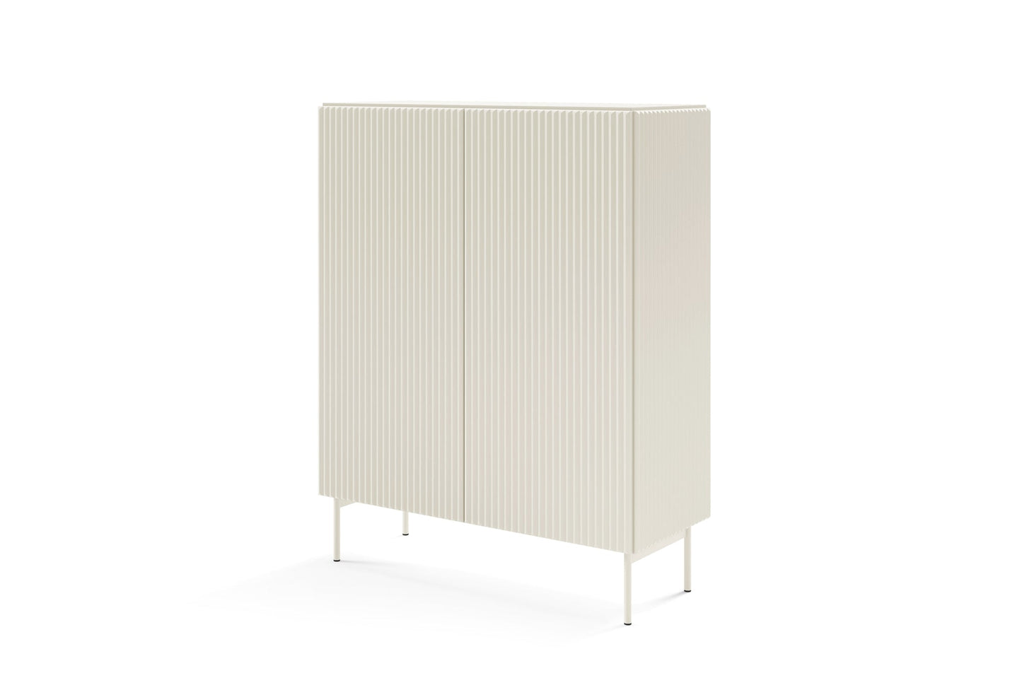 Lask Multi Cashmere – High Sideboard 2 Doors (98.6 × 123 × 39.8 cm)