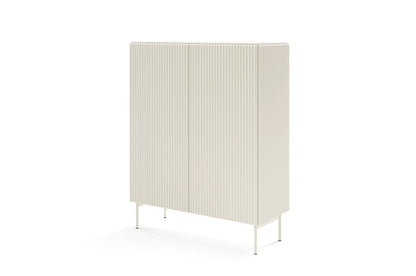 Lask Multi Cashmere – High Sideboard 2 Doors (98.6 × 123 × 39.8 cm)