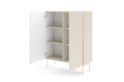Lask Multi Cashmere – High Sideboard 2 Doors (98.6 × 123 × 39.8 cm)