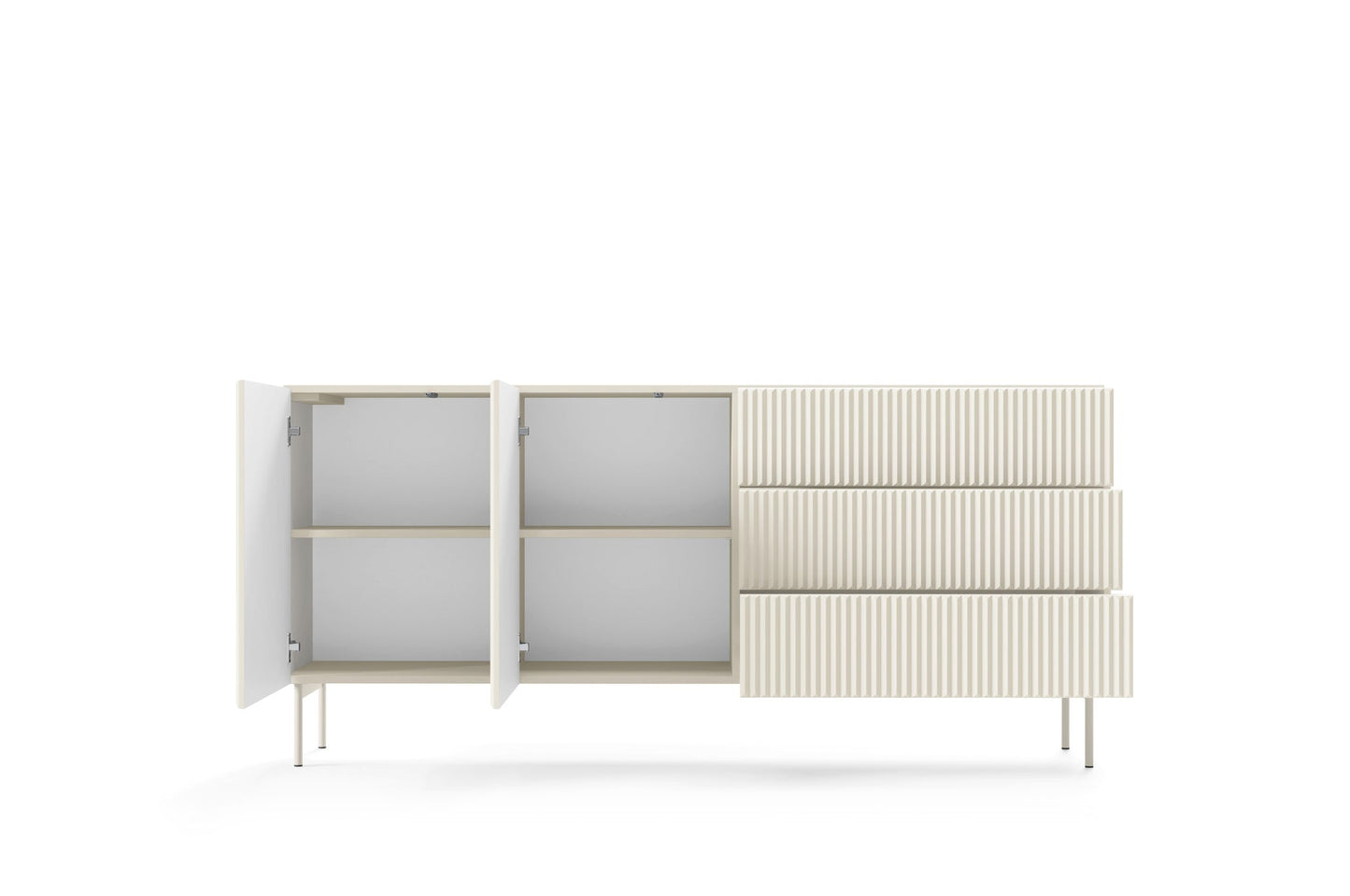 Lask Multi Cashmere – Sideboard 177 cm with 2 Doors and 3 Drawers (177 × 81.2 × 39.8 cm)