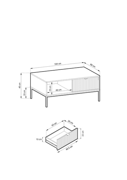Nova Coffee Table Cashmere - Modern Design and Practical Functionality