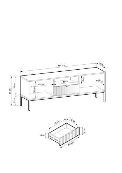 Nova TV STAND Labrador Green - Modern Design and Versatile Style in a Sleek TV Cabinet