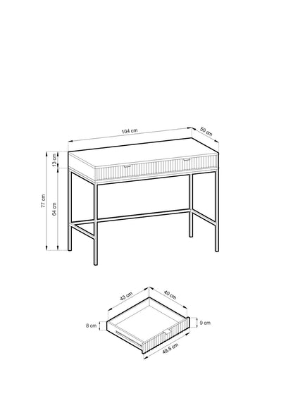 Nova Vanity Table Vincenz’s oak - A Fusion of Modern Elegance and Practical Storage