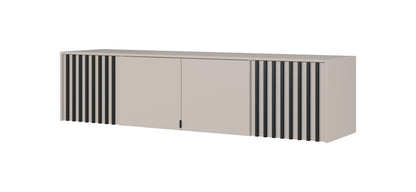 NELLY 4D WARDROBE EXTENSION IN Cashemer / Black Slats