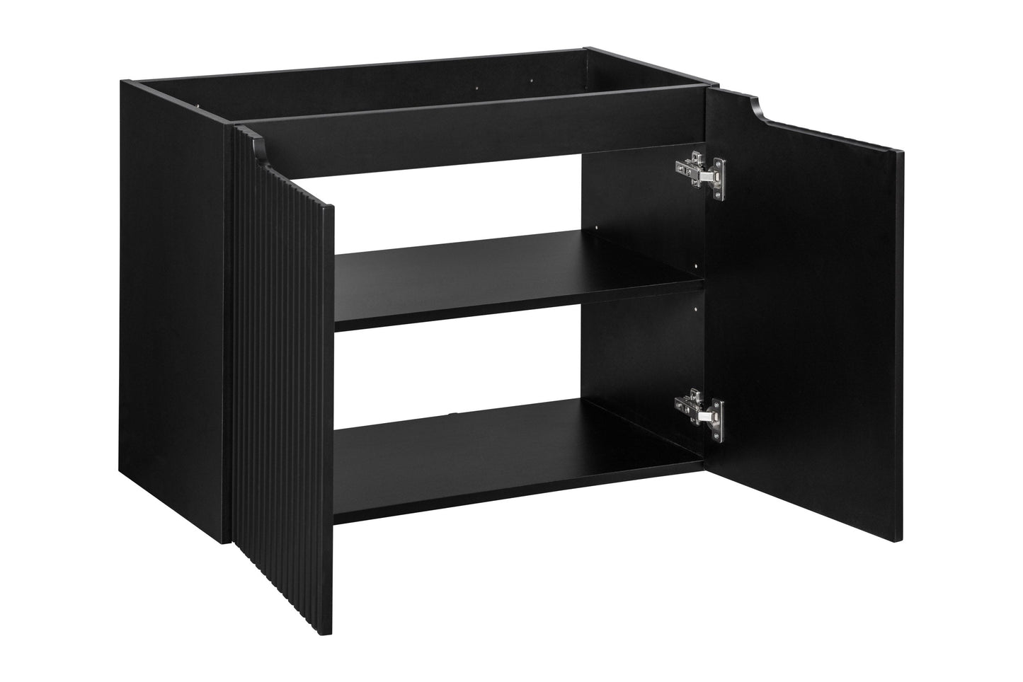 Nova Black 80cm Bathroom Sett with Shelves SET-NOB B OAK UN