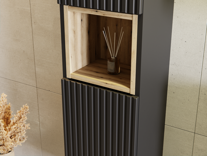 Nova Black 120CM Bathroom Set with High Cabinet SET-NOB B OAK UN BEYOND 5 WH