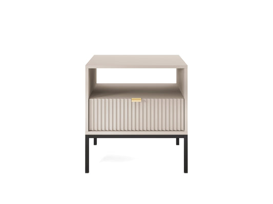 Nova Nightstand Cashmere - Modern Elegance for Your Bedroom