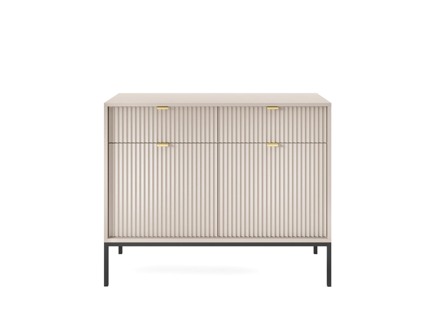 Nova Dresser Cashmere - Modern Design with Two Doors and Two Drawers
