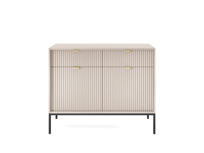 Nova Dresser Cashmere - Modern Design with Two Doors and Two Drawers