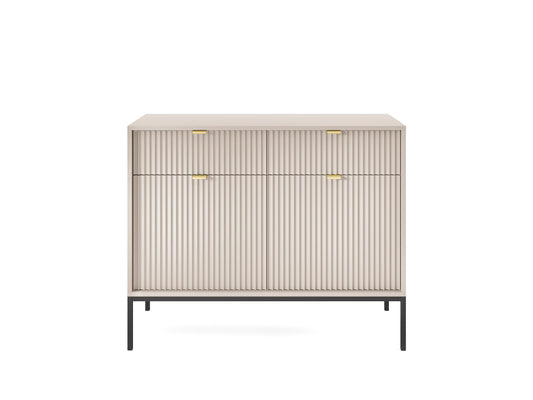 Nova Dresser Cashmere - Modern Design with Two Doors and Two Drawers