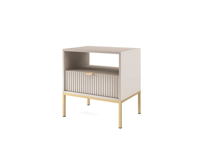 Nova Nightstand Cashmere - Modern Elegance for Your Bedroom